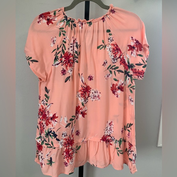 St. John's Bay Coral Floral Blouse - Picture 4 of 16